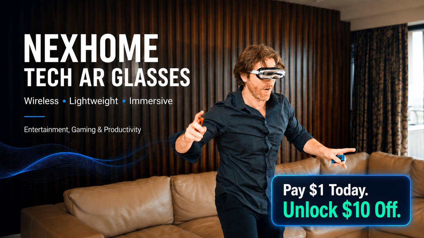 BSTY Smart Wireless AR Glasses with 1000-inch 3D cinema