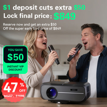 BSTY T8011 4K Laser Karaoke Projector — $1 Kickstarter Reservation