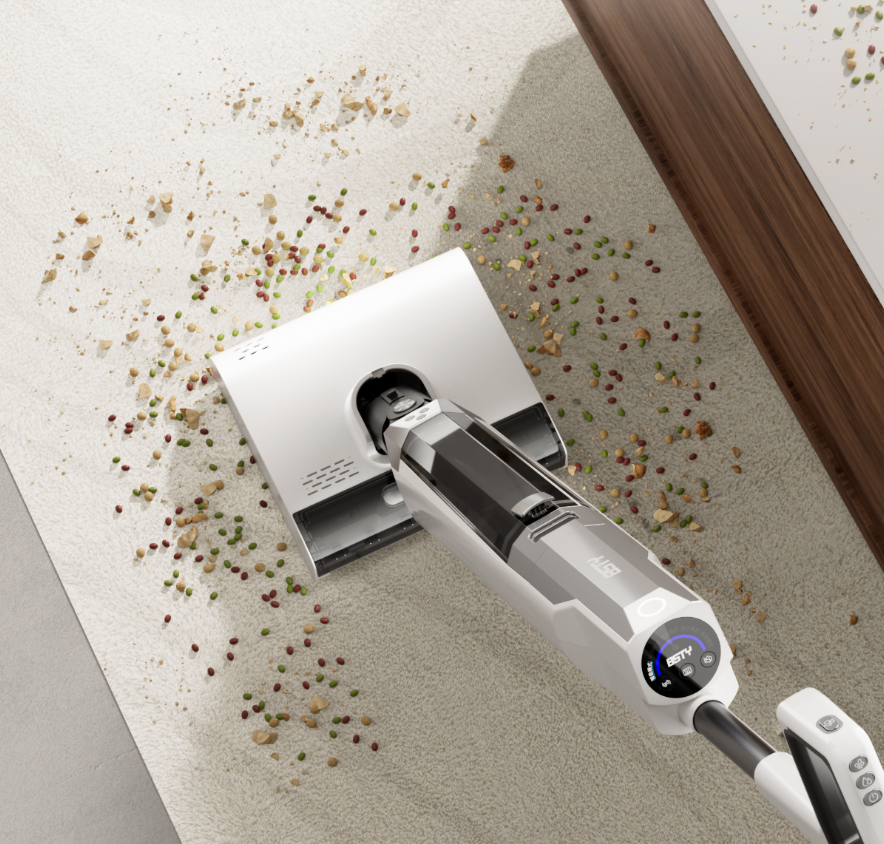 BSTY F3-A Dual-Action Floor Washer — Cordless Steam Mop with Vacuum Suction