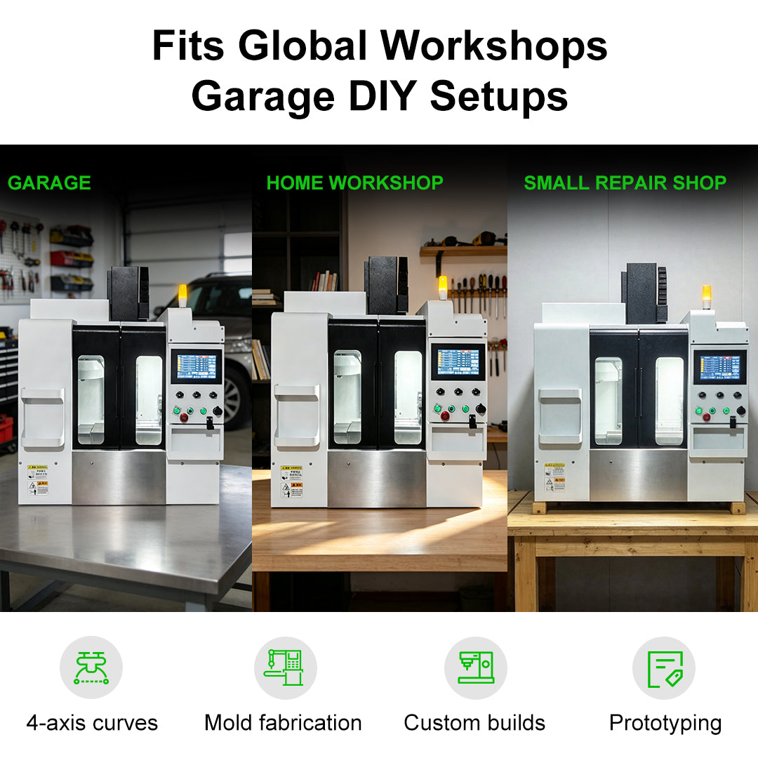 BSTY J8008 Industrial Desktop 4-Axis CNC Milling Machine for Metal — $1 Kickstarter Reservation
