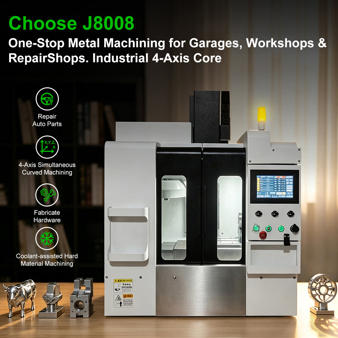 BSTY J8008 Industrial Desktop 4-Axis CNC Milling Machine for Metal — $1 Kickstarter Reservation