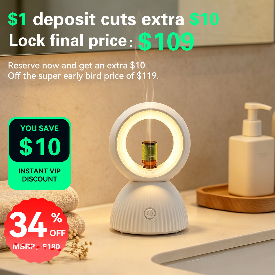BSTY X8018 Cordless Waterless Essential Oil Nebulizing Diffuser with Ambient Light — $1 Kickstarter Reservation