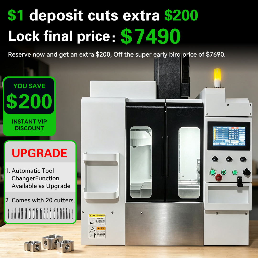 BSTY J8008 Industrial Desktop 4-Axis CNC Milling Machine for Metal — $1 Kickstarter Reservation