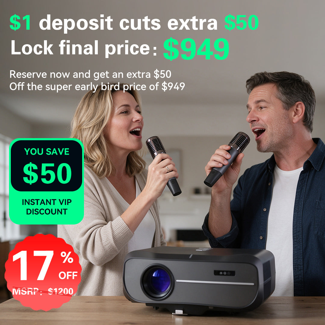 BSTY T8011 4K Laser Karaoke Projector — $1 Kickstarter Reservation