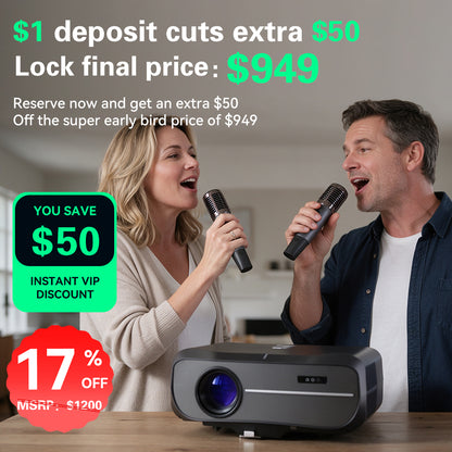 BSTY T8011 4K Laser Karaoke Projector — $1 Kickstarter Reservation