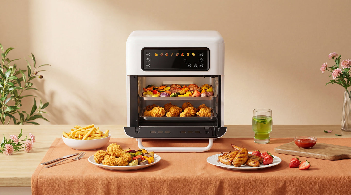 BSTY K1 Smart Air Fryer – 36L Large Capacity, Stainless Steel, No-Flipping Cooking