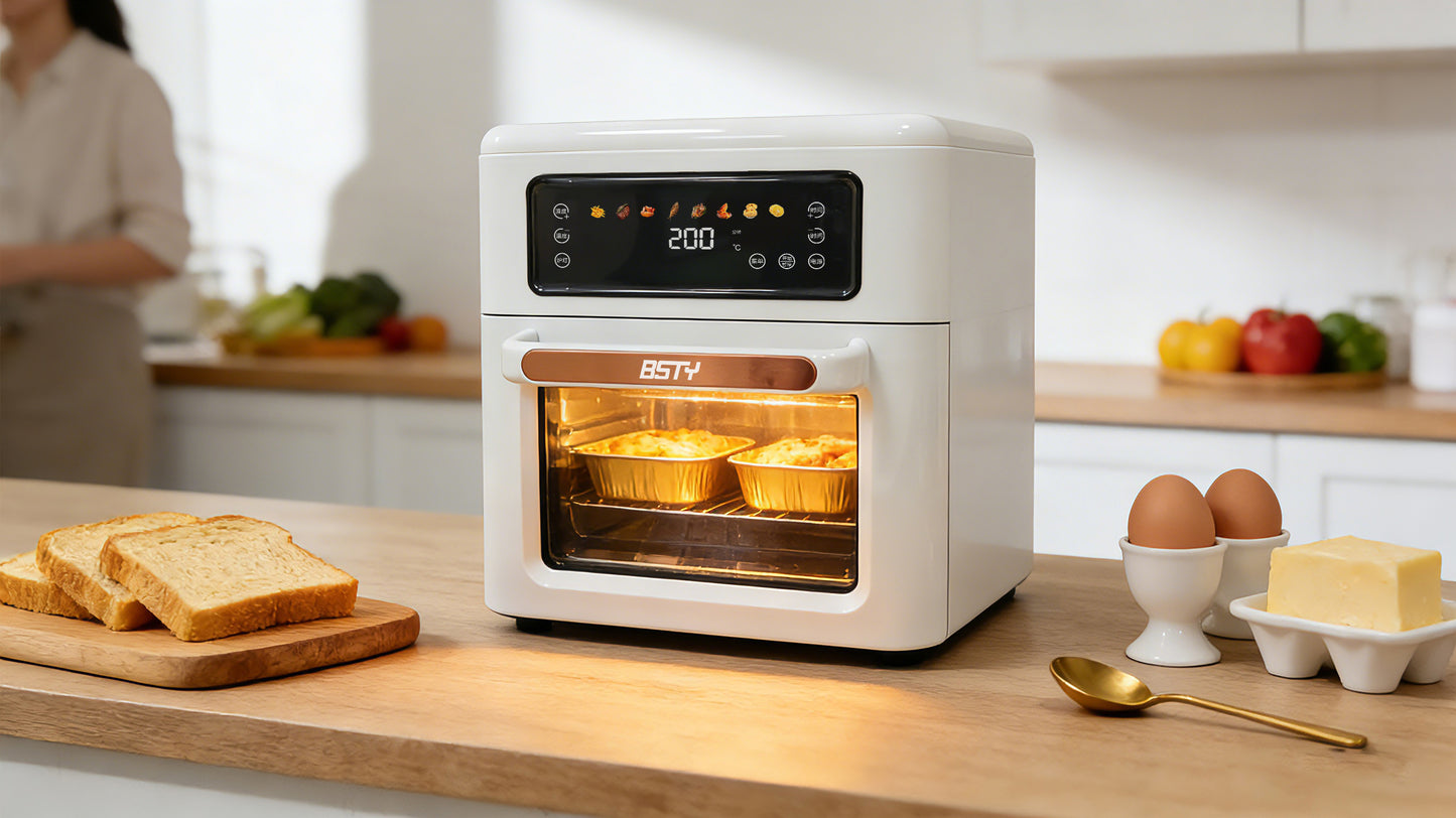 BSTY K1 Smart Air Fryer – 36L Large Capacity, Stainless Steel, No-Flipping Cooking