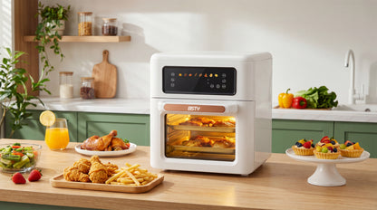 BSTY K1 Smart Air Fryer – 36L Large Capacity, Stainless Steel, No-Flipping Cooking
